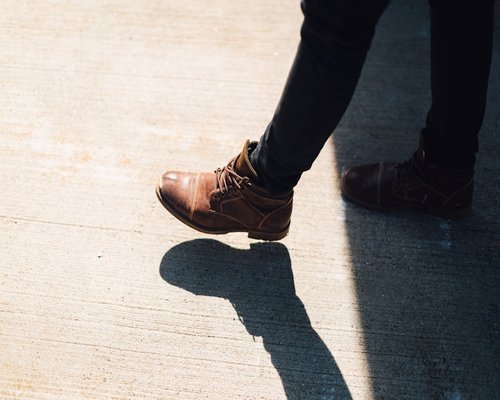 Person taking a comfortable walk